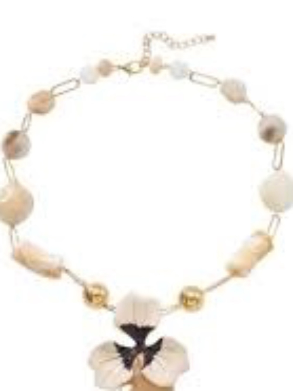 As Is NWT Zara Flower Resin Stones Necklace